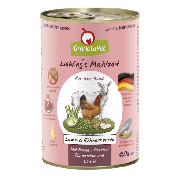 Lamm & Hühnerherzen / Agnello & Cuori di pollo
